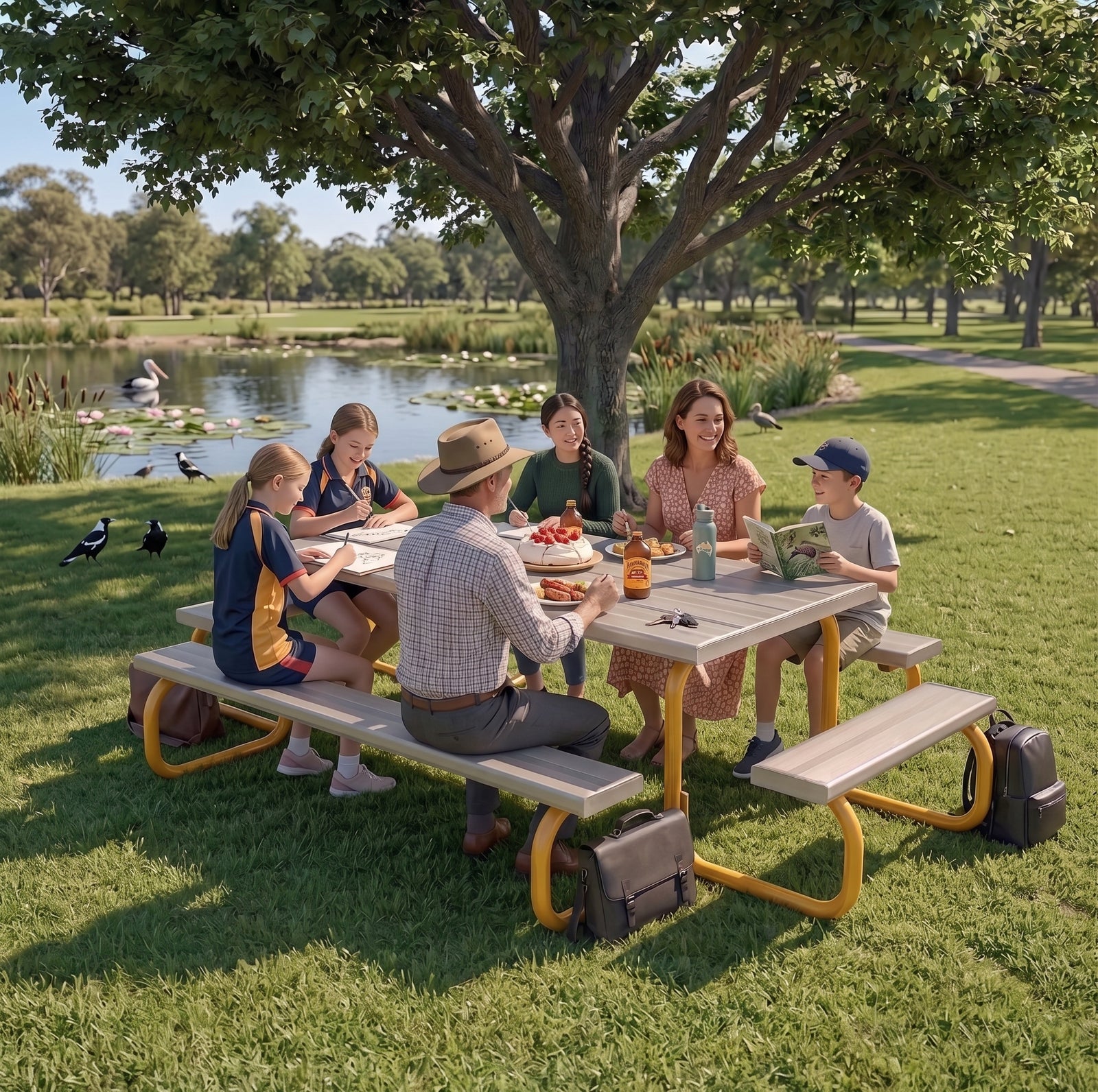 The Big Aluminium Picnic Table