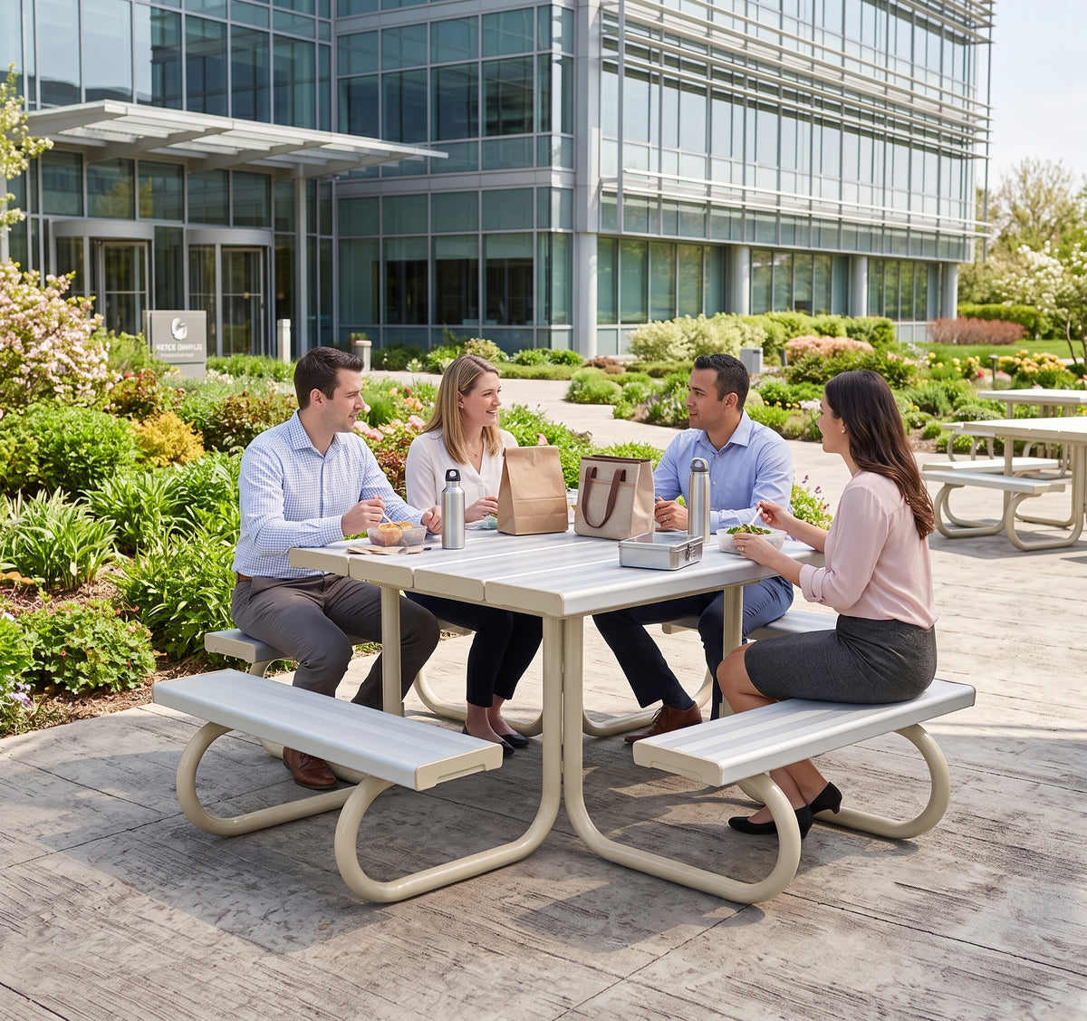 Square Aluminium Picnic Table