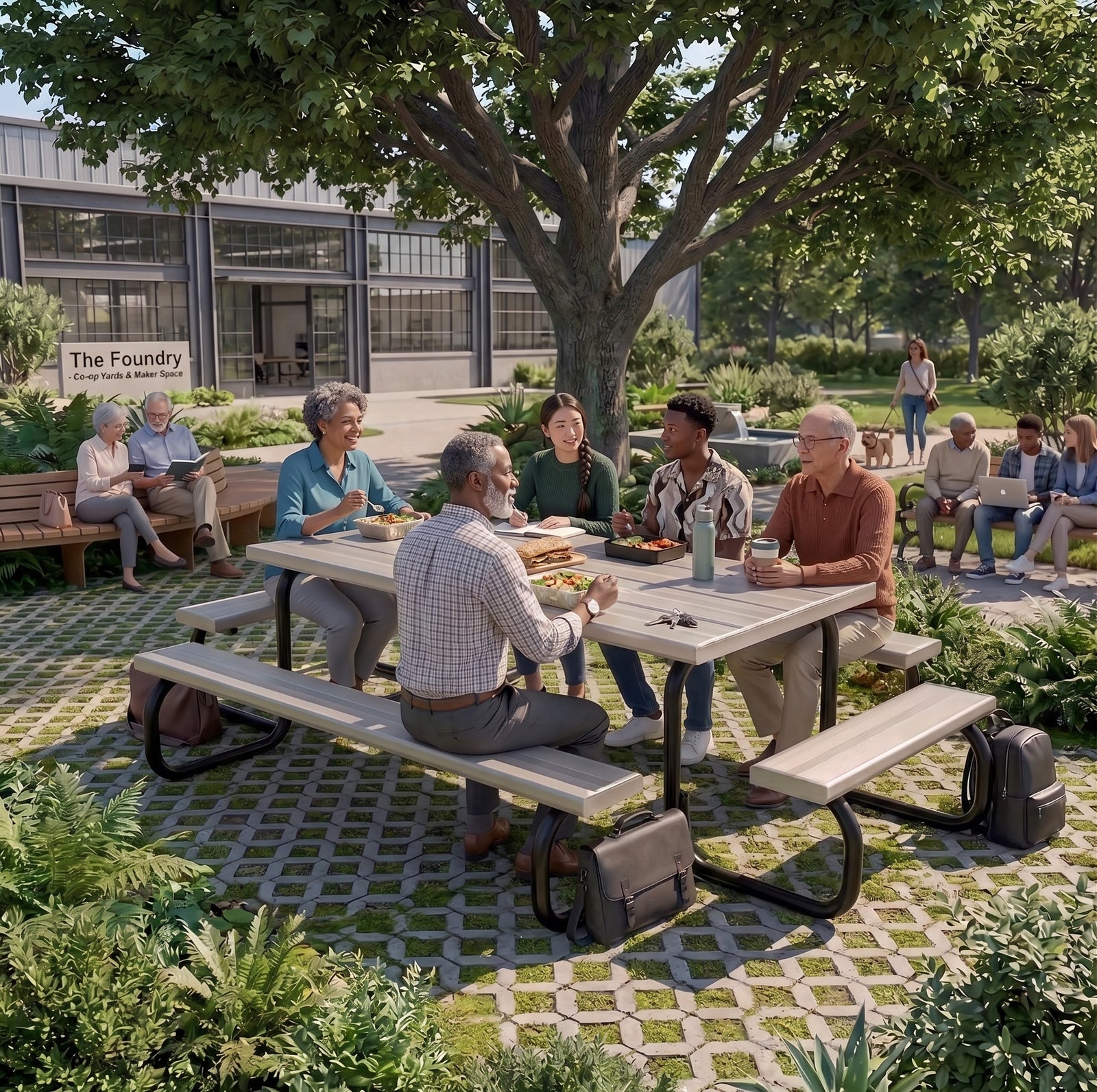 The Big Aluminium Picnic Table