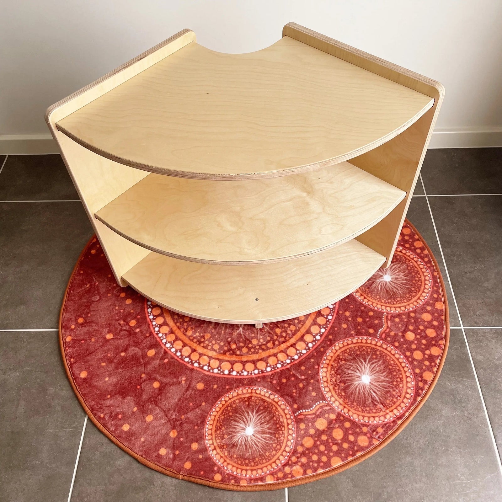 Indigenous Turtle Shelf Curved 60cm — sixth classroom view