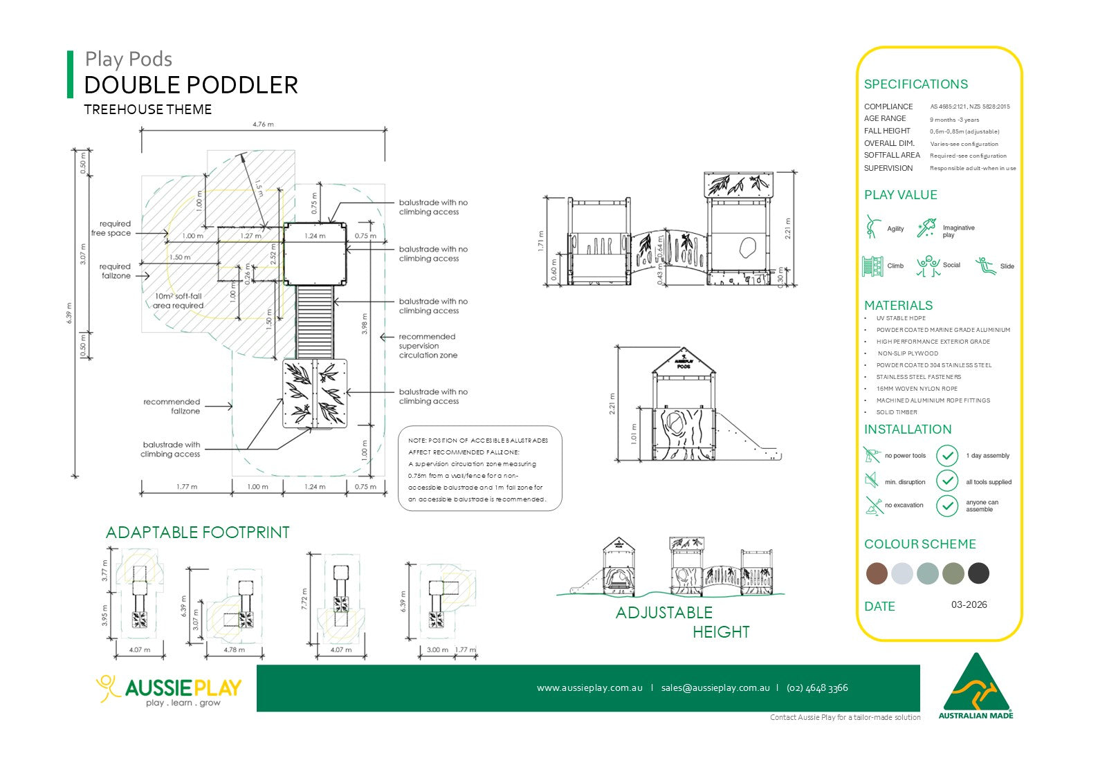 Treehouse Double Poddler - Baby Play Pod