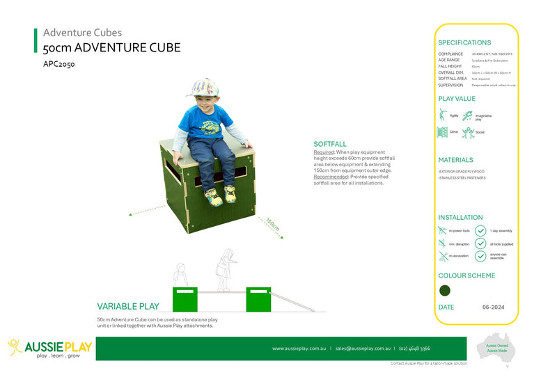 50cm Adventure Cube Plywood