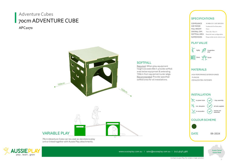 70cm Adventure Cube Plywood