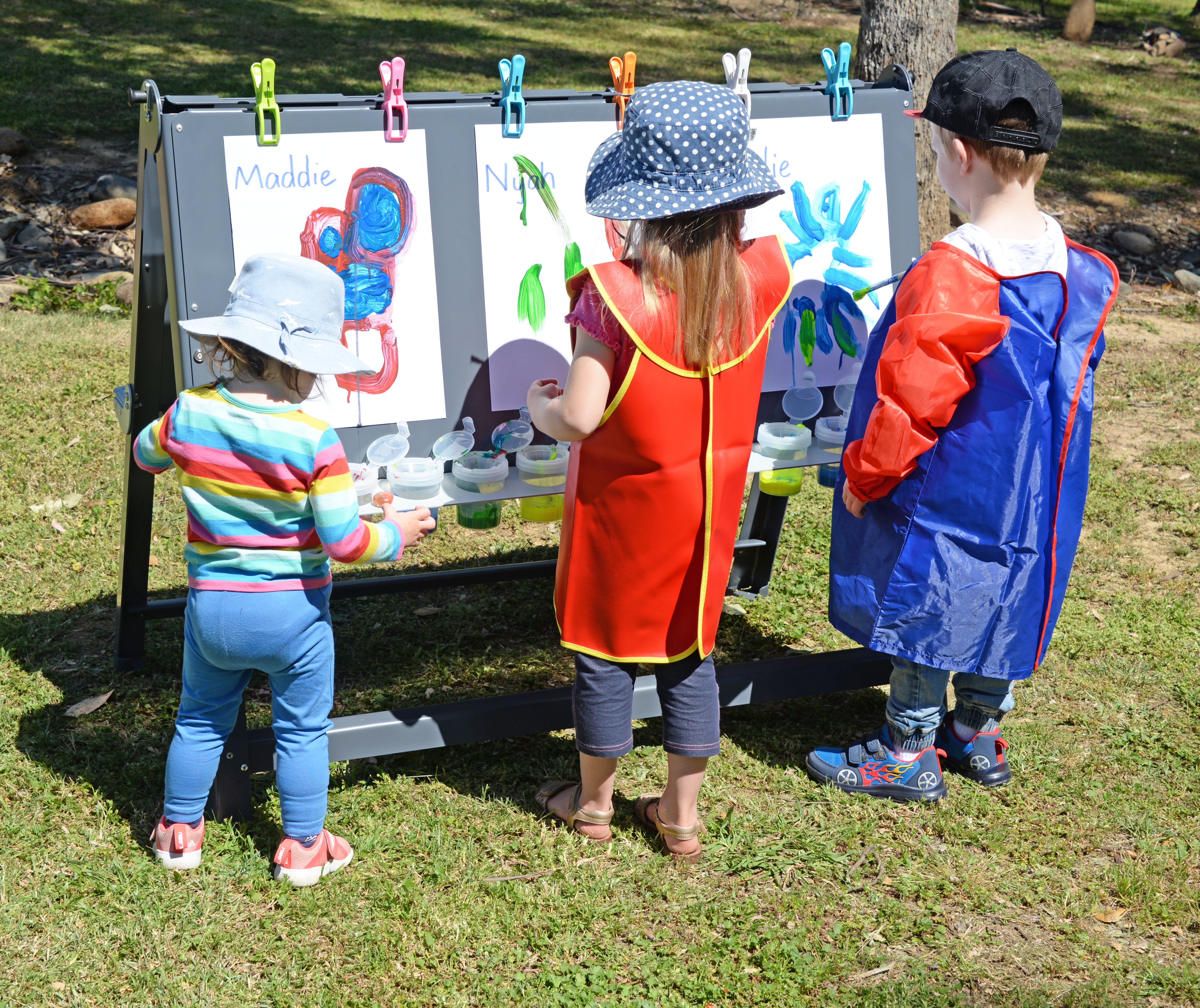 Wide Double Sided Painting Easel for Children | Indoor & Outdoor Art Station