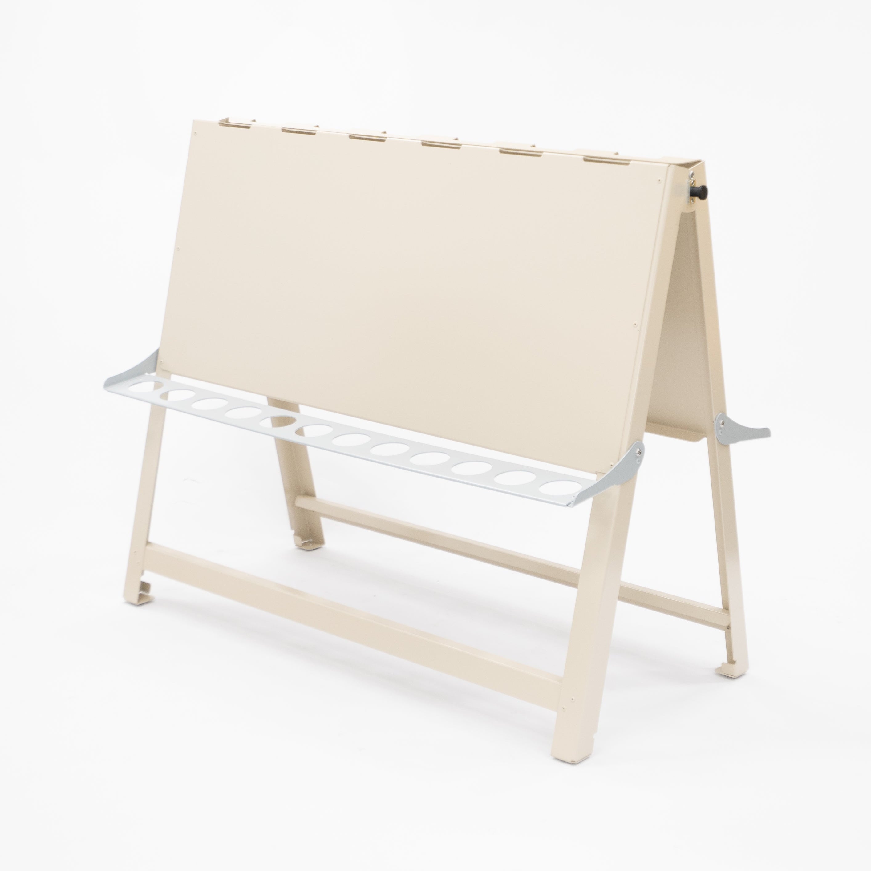 Australian-made wide double-sided children's painting easel for childcare and early learning centres, accommodating 4–6 children side by side.