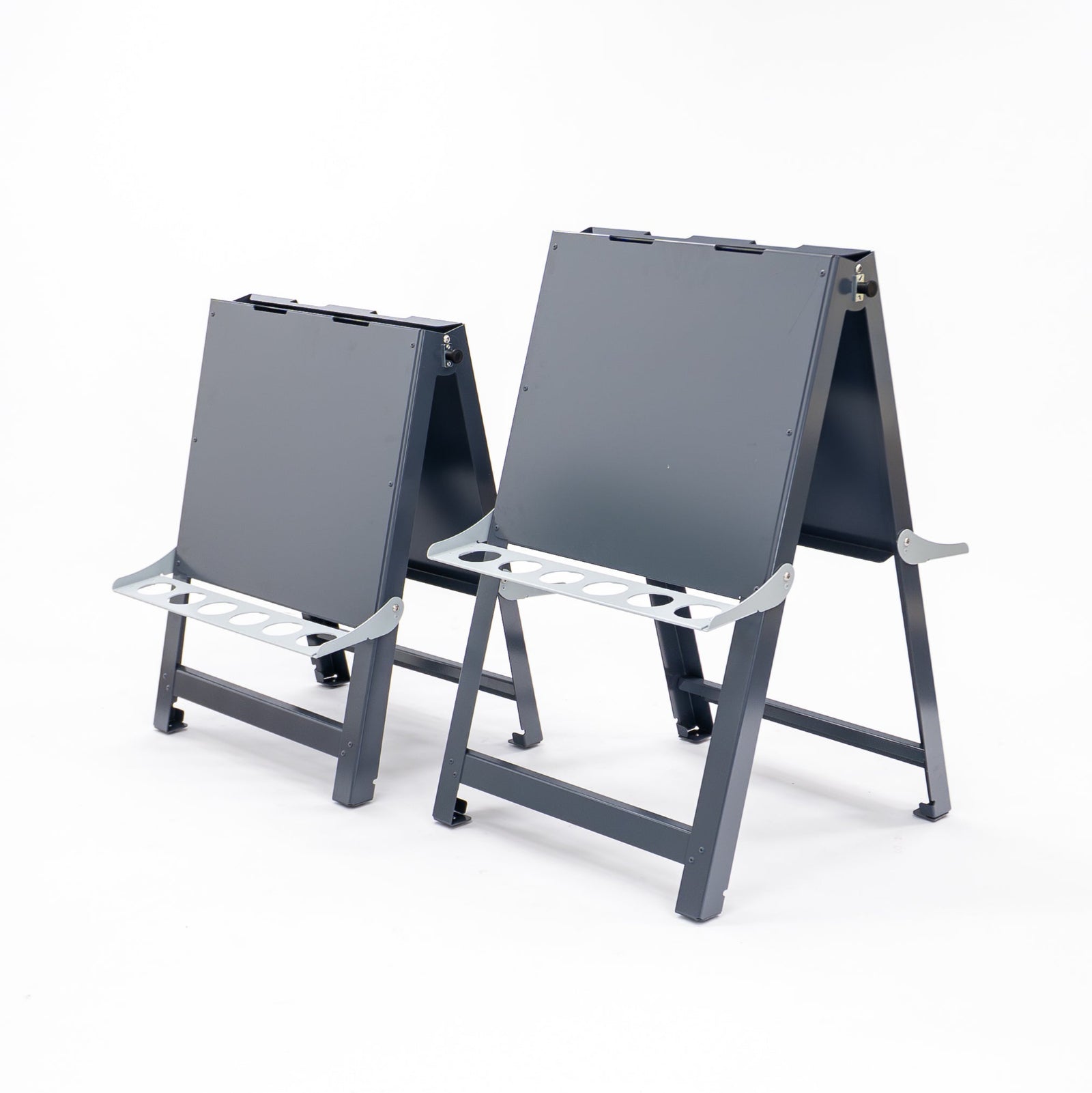 Children painting side by side on a double-sided easel, supporting collaborative creative play, fine-motor development and self-expression, ideal for ECE educators, childcare workers and primary school teachers.