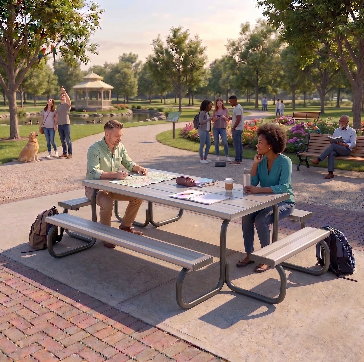The Big Aluminium Picnic Table