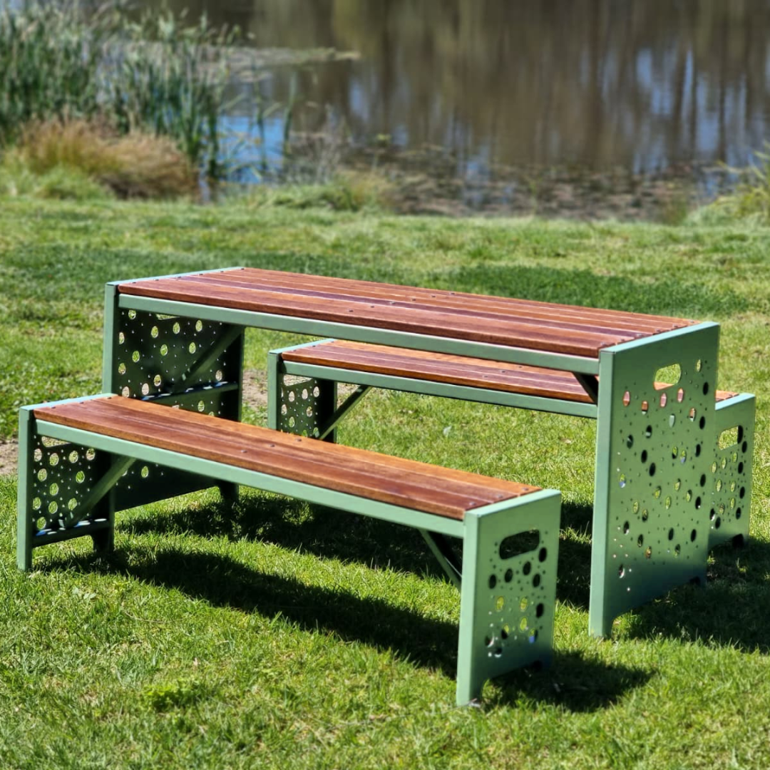 Eucalyptus Picnic Table & Bench Set