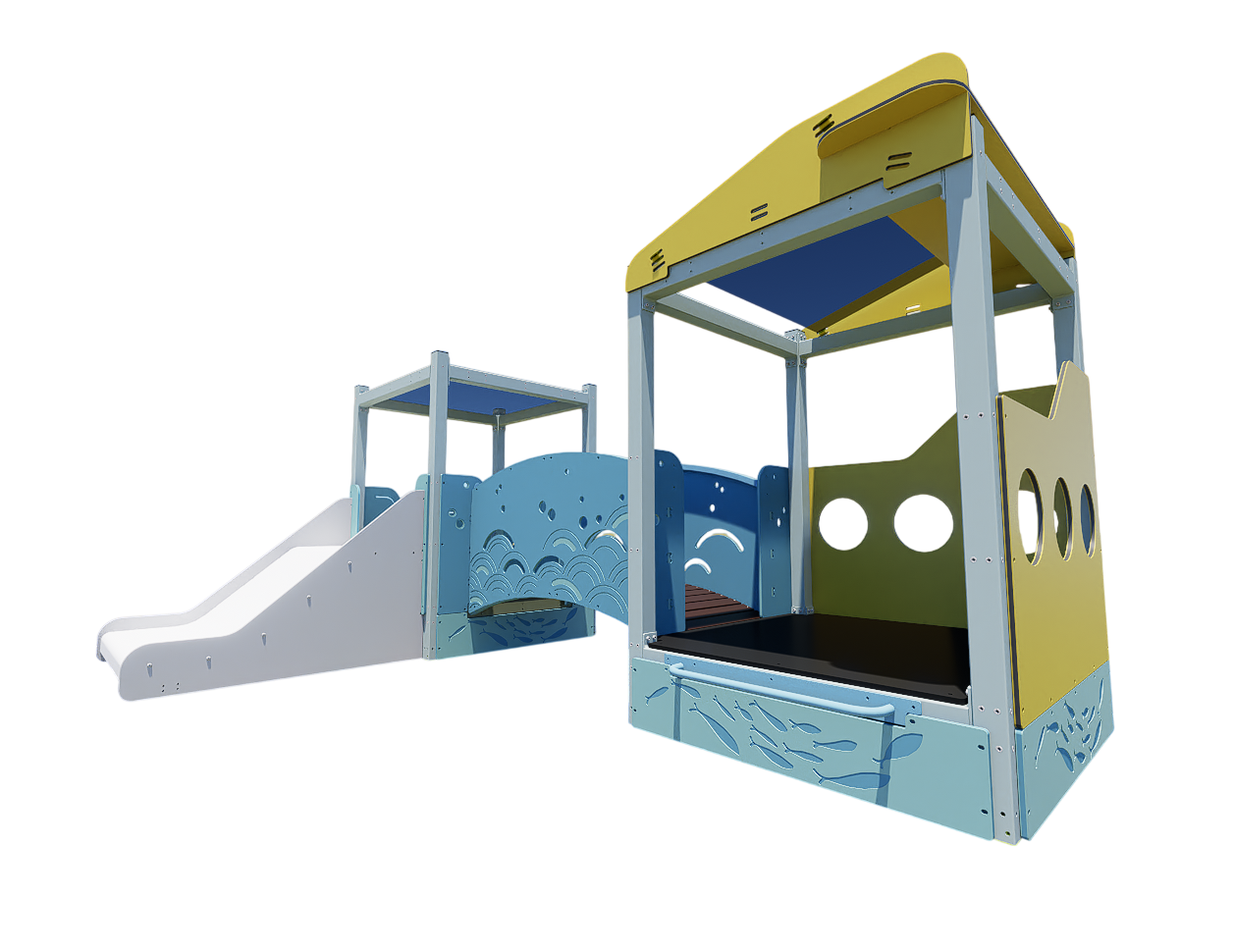 Ocean Blue Double Poddler - Baby Play Pod