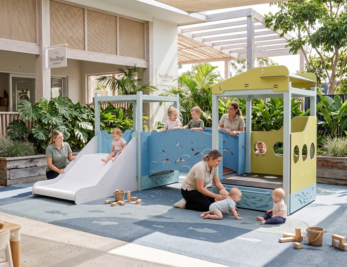Ocean Blue Double Poddler - Baby Play Pod