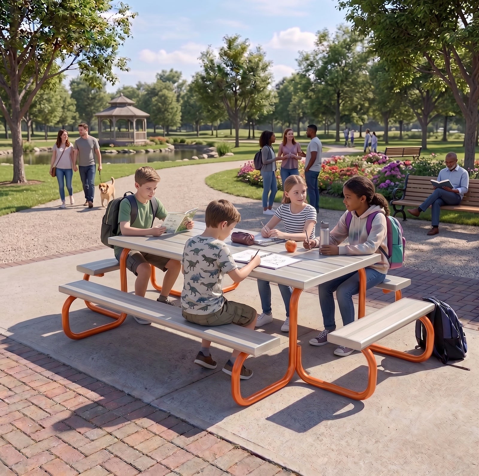 The Big Aluminium Picnic Table