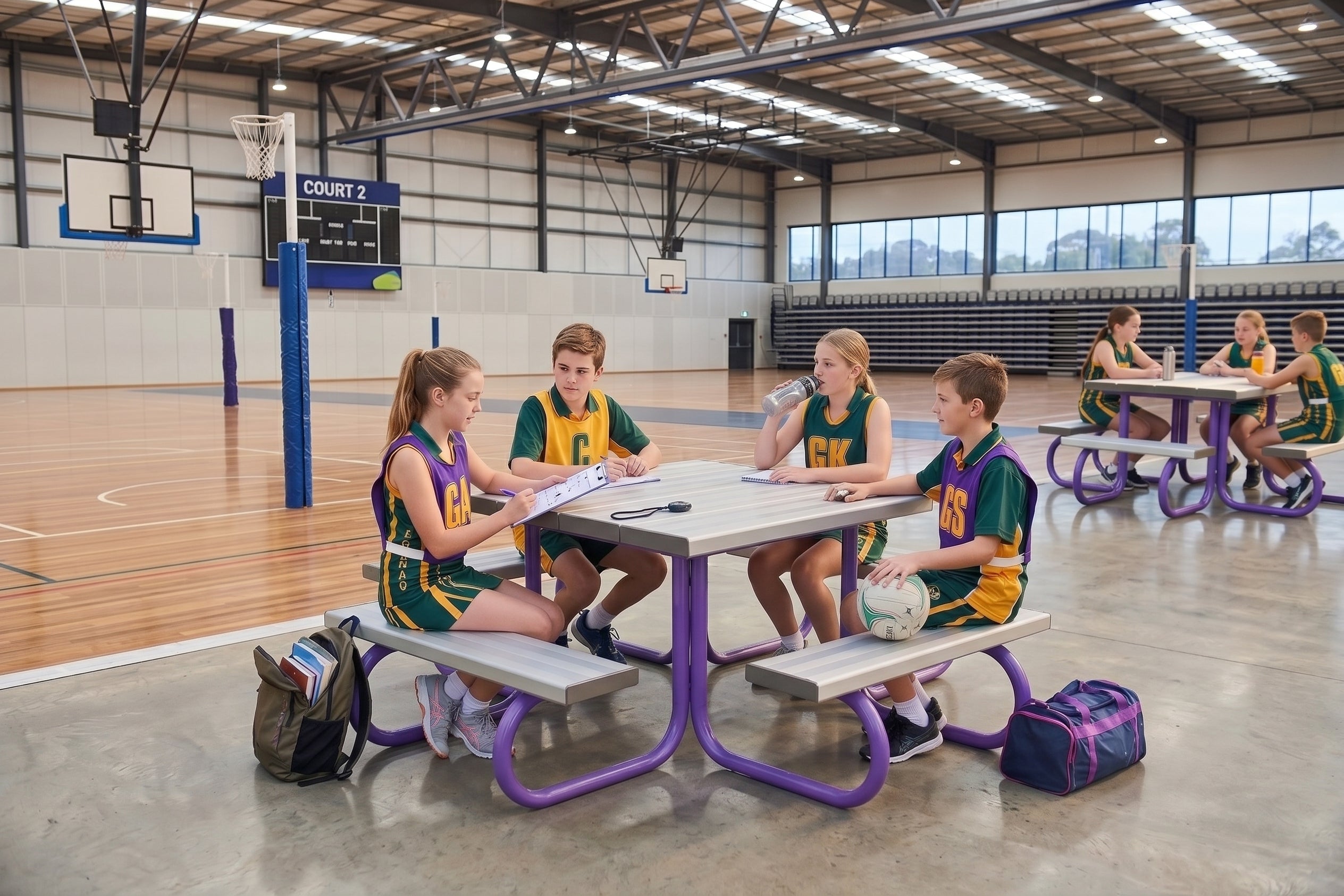 Square Aluminium Picnic Table