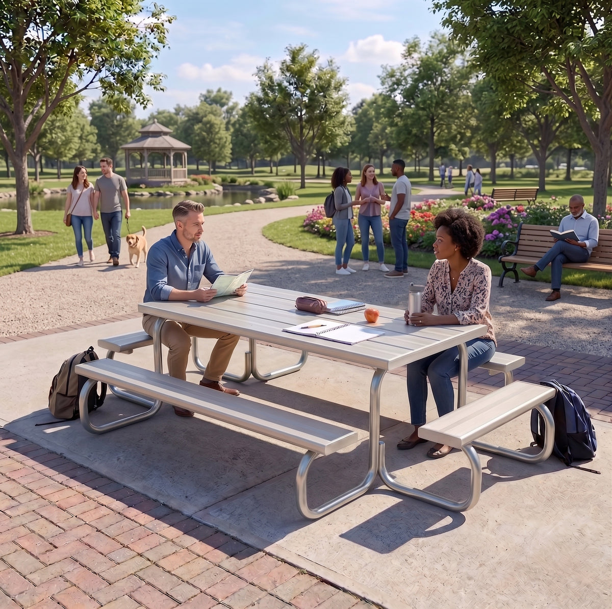 The Big Aluminium Picnic Table
