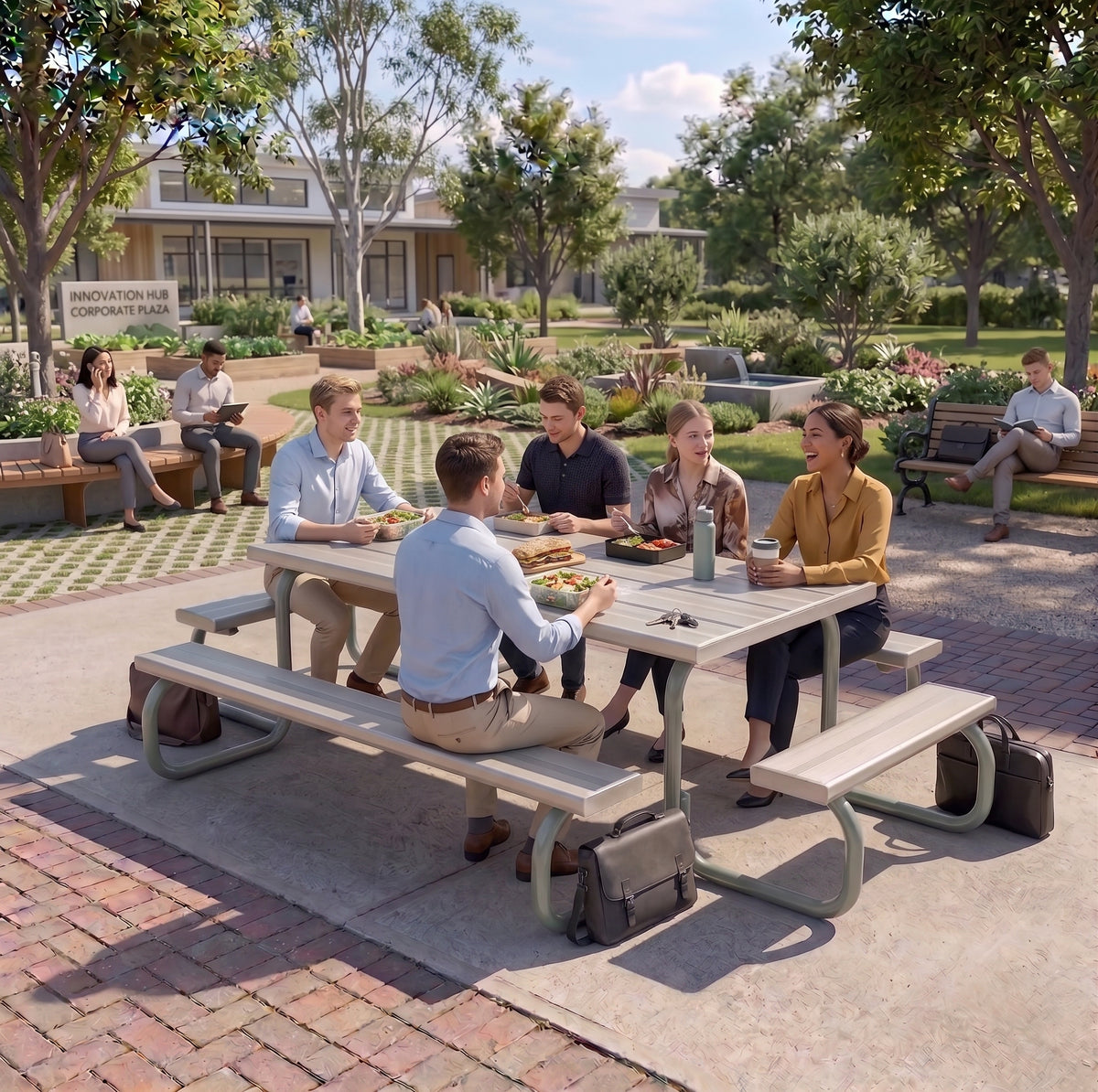 The Big Aluminium Picnic Table
