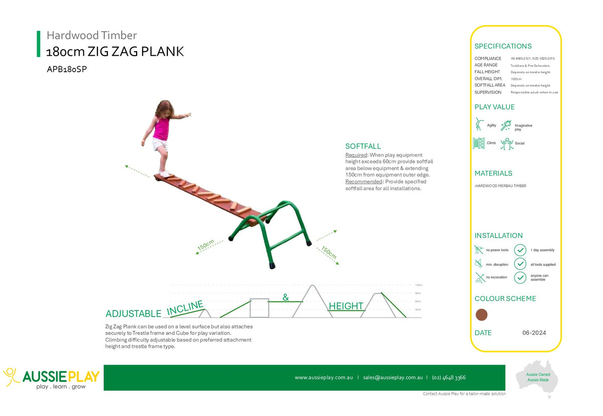 Timber Zig Zag Plank