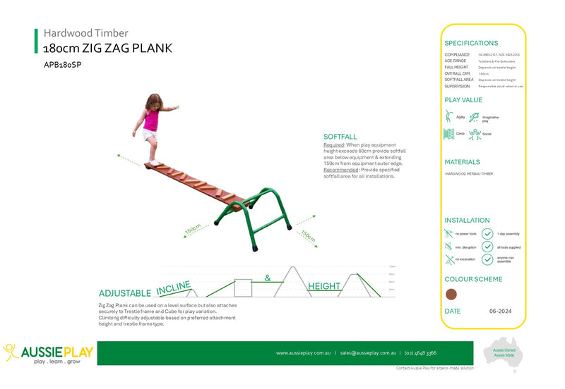 180cm Zig Zag Plank