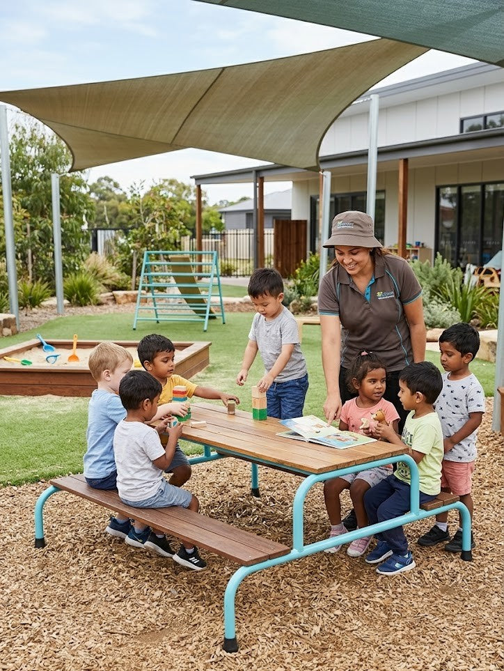 Outdoor Merbau Top Picnic Table