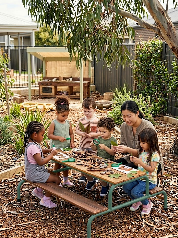 Outdoor Merbau Top Picnic Table
