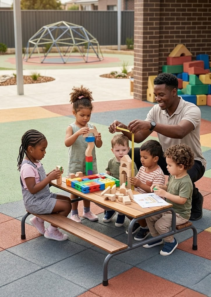 Outdoor Merbau Top Picnic Table