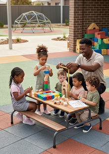 Outdoor Merbau Top Picnic Table