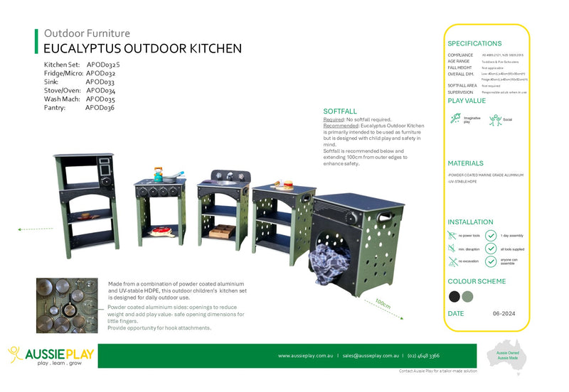 Eucalyptus Outdoor Fridge/Microwave