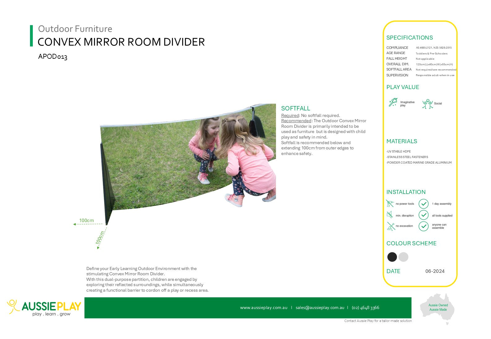 Outdoor Convex Mirror Room Divider