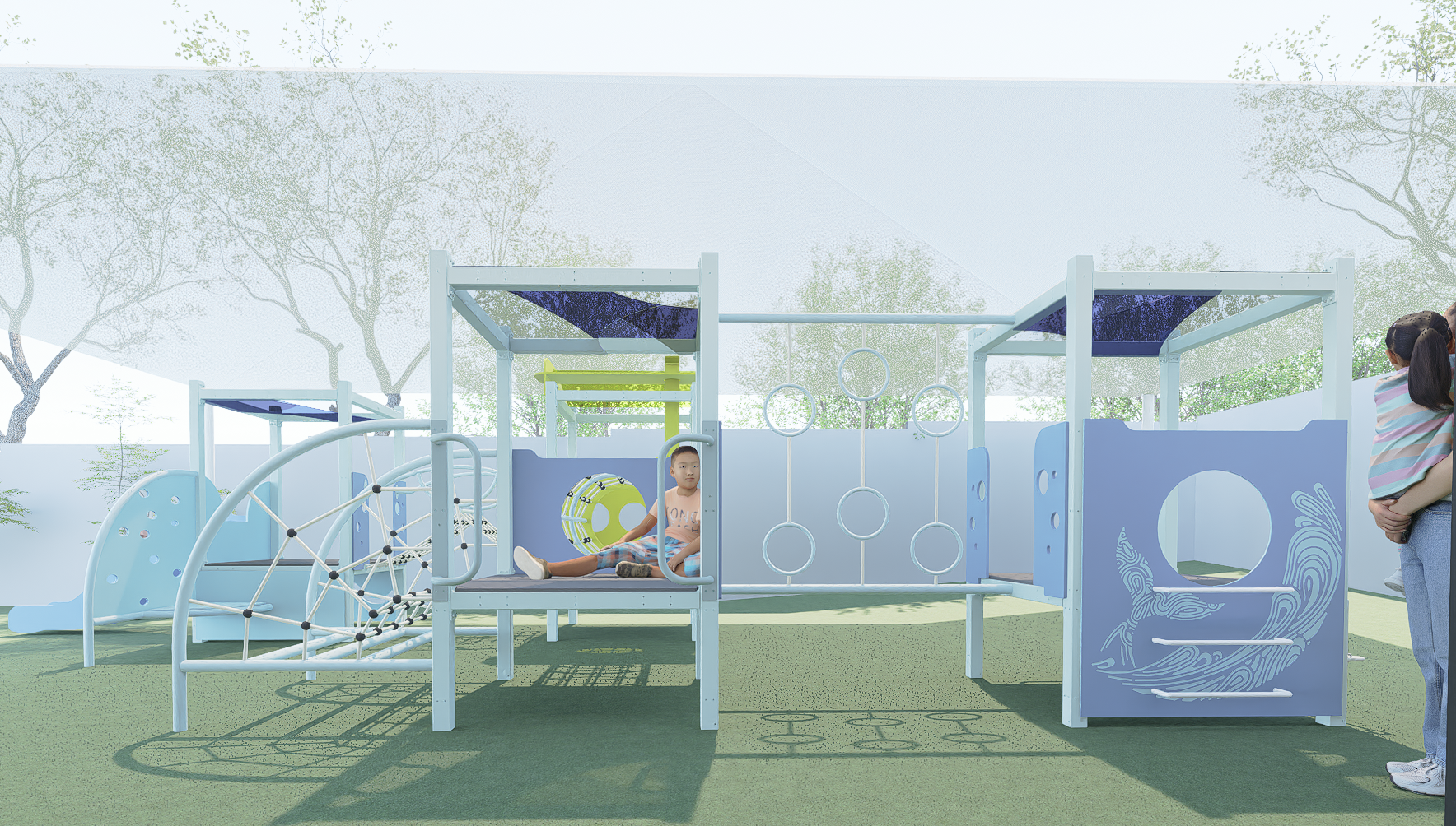 Aussie Play Quad Pod- Ocean Theme