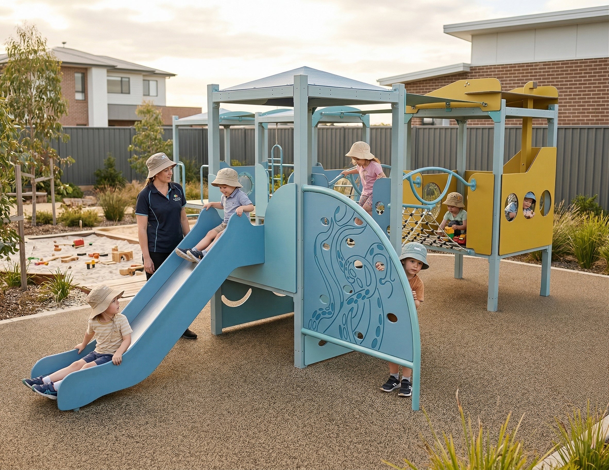 Aussie Play Quad Pod - Ocean Theme