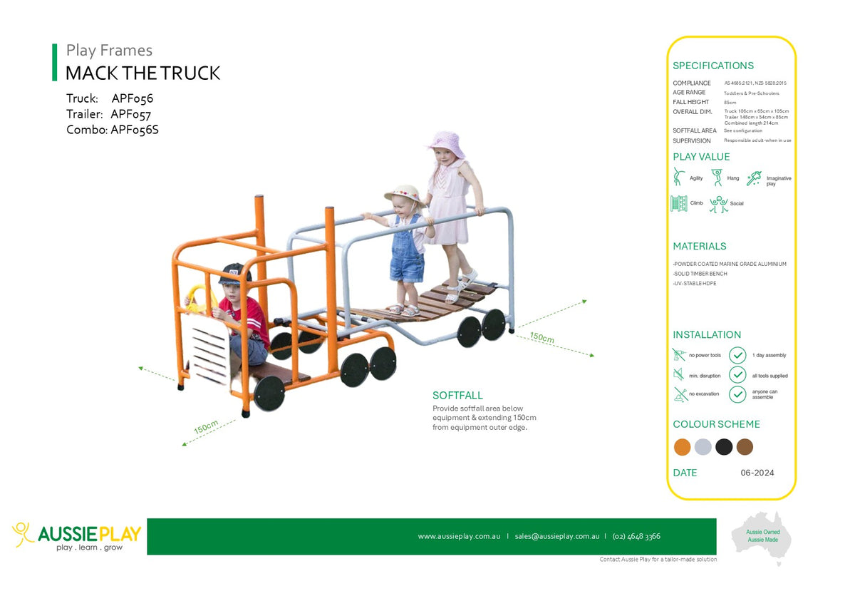 Mack the Truck and Trailer Playset