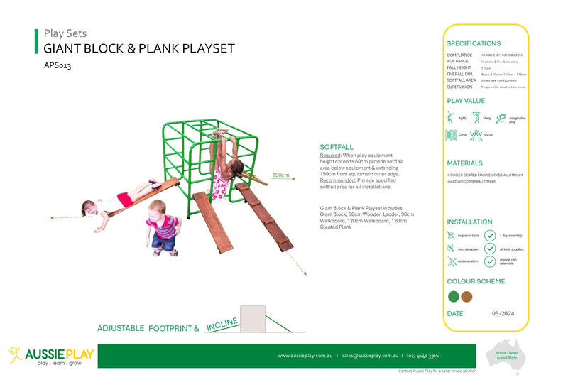 Giant Block and Plank Playset