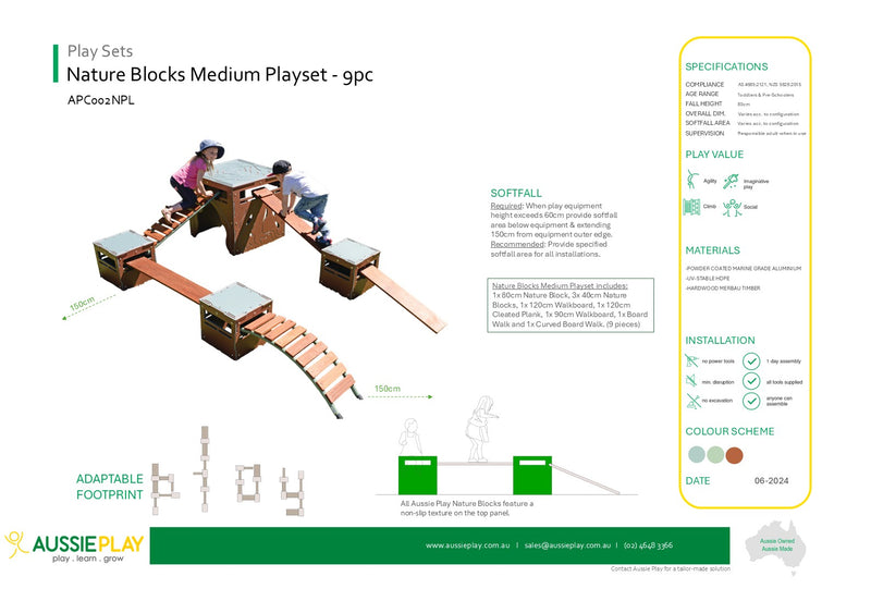 Nature Blocks Medium Playset - 9pc
