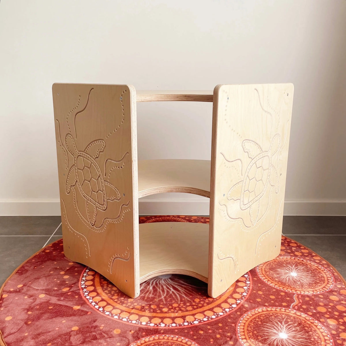 Indigenous Turtle Shelf Curved 60cm — ninth classroom view