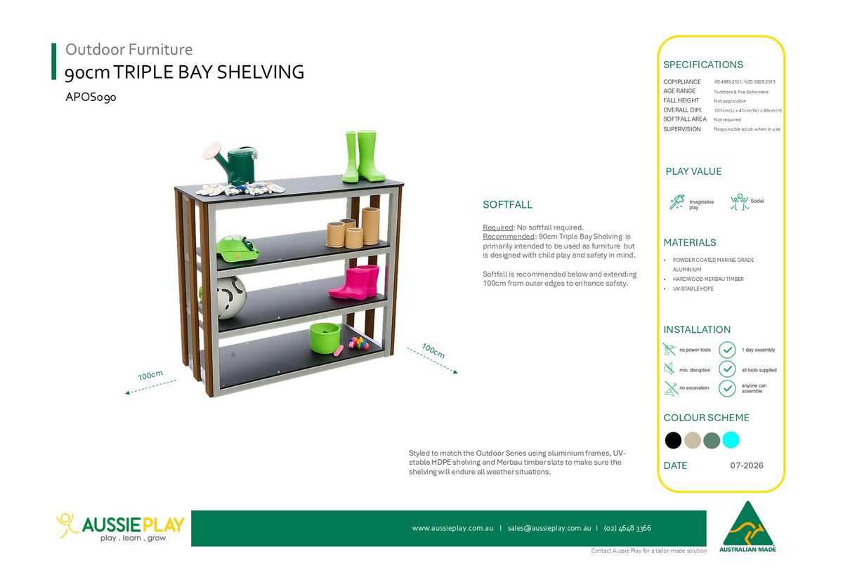 90cm Triple Bay Shelving