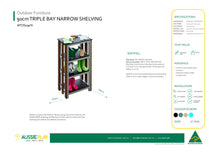 90cm Triple Bay Narrow Shelving