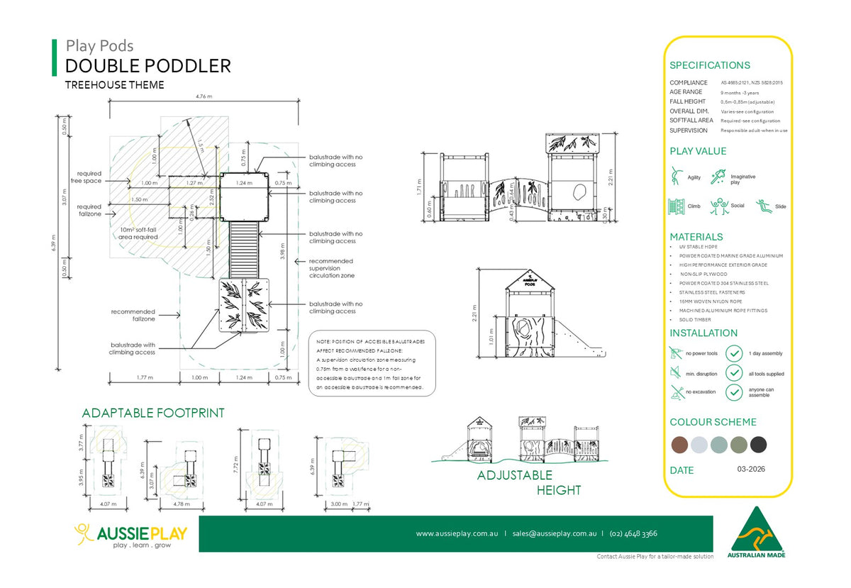 Treehouse Double Poddler - Baby Play Pod