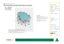 Outdoor Classroom Table and Chairs Set of 7