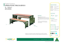 Urban Picnic Table and Bench Set