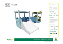 Ocean Blue Double Poddler - Baby Play Pod