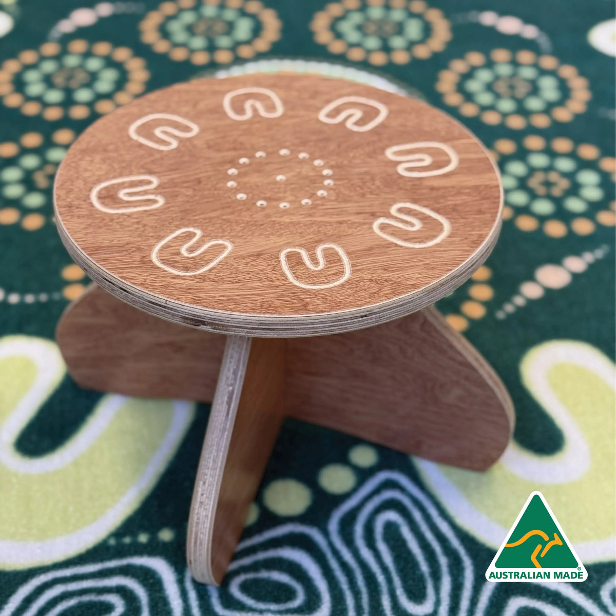 Yarning Stool — toddler-size Australian-made wooden Yarning Stool for early childhood classrooms